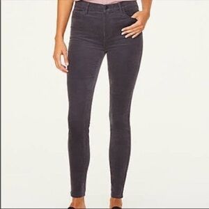 Loft Womens Dark Gray High Rise Skinny Corduroy Pants Size 4/27 New With Tags